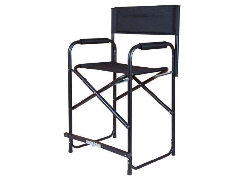 High Quality Durable Fabric Director Chair, Folding Director Chair with Tall Legs, Folding Beach Chair for Camping