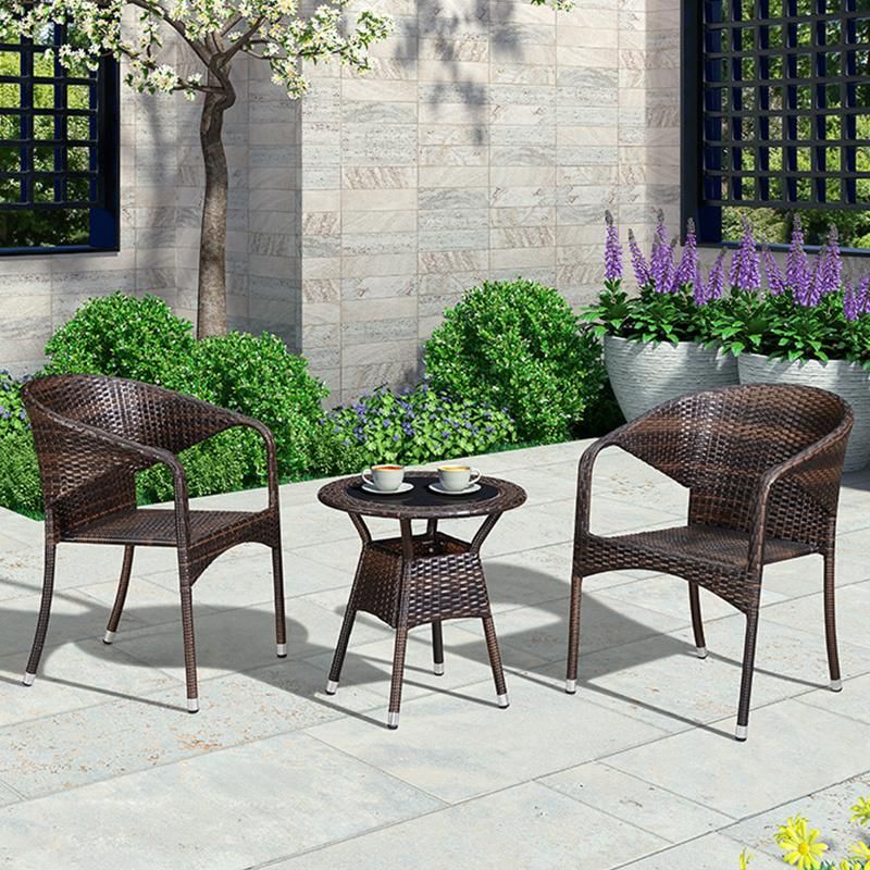 China Latest Leisure Waterproof Bistro Terrace Forest Round Rattan Outdoor Furniture Chair