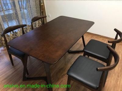 American Retro Distressed Simple Nordic Solid Wood Dining Chair Home Cafe Lounge Chair Backrest with Armrests