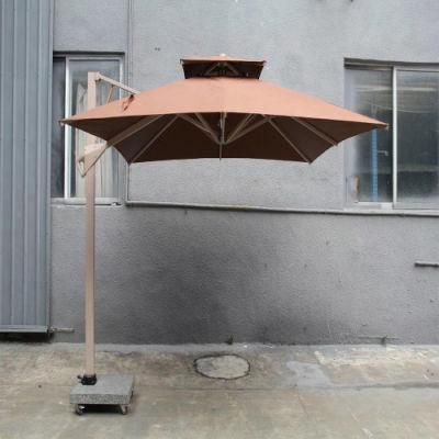 Wholesale Customizable Color Double Top Luxury Hydraulic Side Stick Umbrella