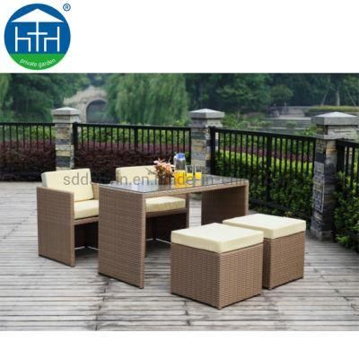 Simple Design Rattan Dining Sets Restaurant Dining Sets Outdoor Rattan Furniture