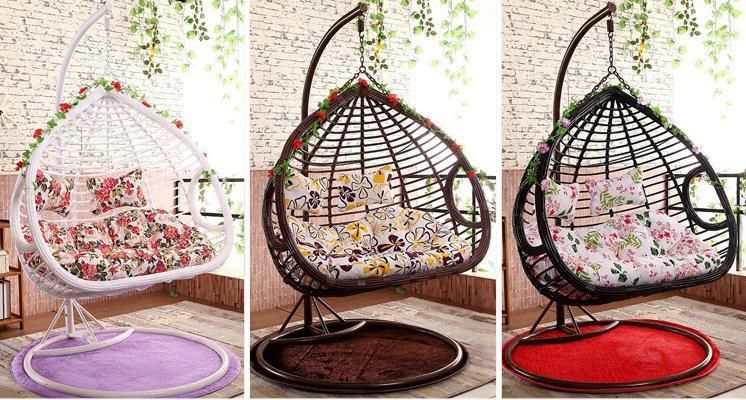 Popular Design Egg Garden Hotel Hanging Rattan Patio Swing Chair