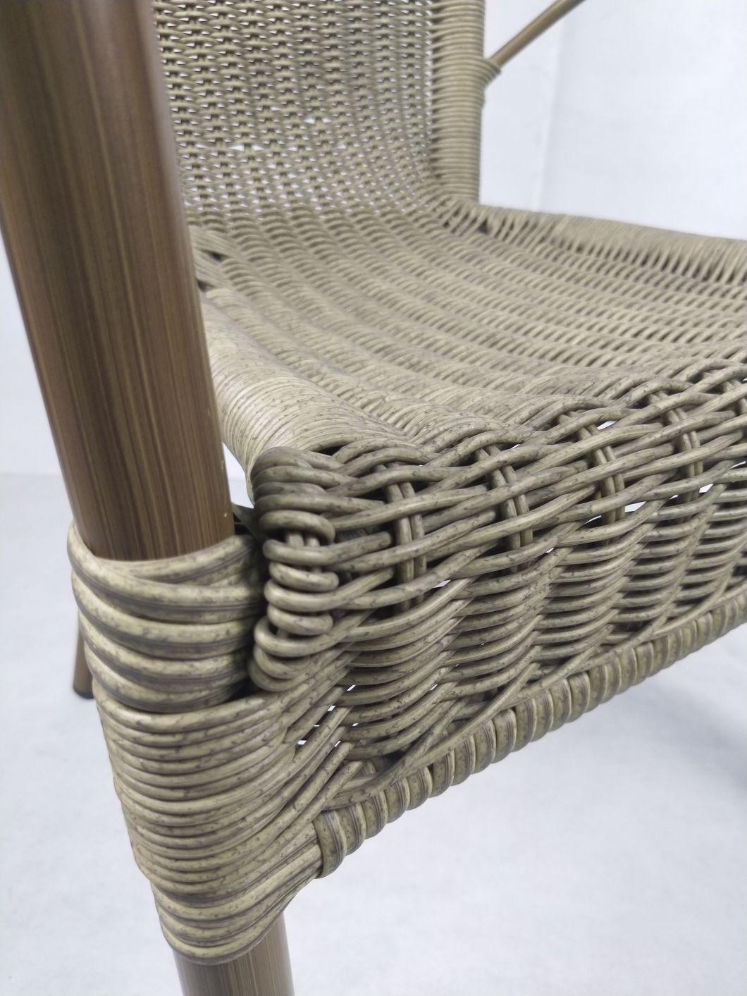 Foshan Wholesale Rattan Wicker French Space Saving Hideaway Queen Outdoor Dining Chair Set
