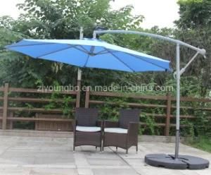 Hot Sale Solar Powered LED Light Lighted Outdoor Patio Banana Umbrella
