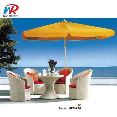 Wholesale Modern Home Aluminum Rattan Dining Table Chair Furniture Set