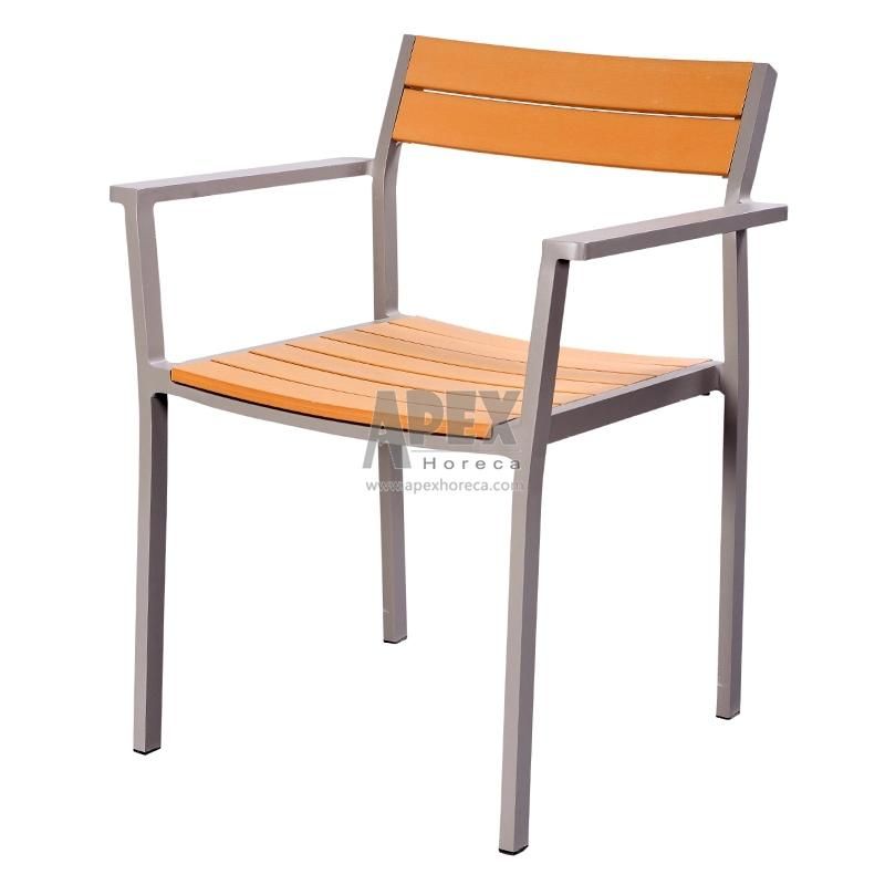 Terrace Bistro Outdoor Garden Patio Aluminum Stackable Restaurant Cafe Chairs with Table