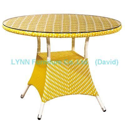 Yellow Rattan Coffee Table Wicker Furniture
