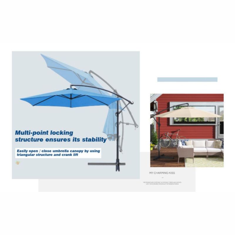 Outdoor Garden Patio Umbrella Sun Banana Umbrellas
