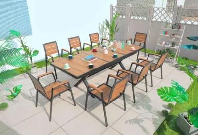 All Weather Durable Polywood Top Outdoor Chair with Aluminum Frame Patio Chair for Garden