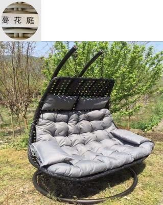 Black and White Outdoor Double Comfortable Safety Swing Chair
