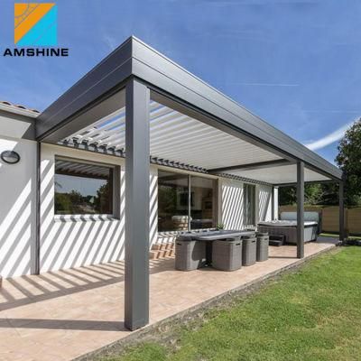 Motorized Aluminum Louvered Pergola with Roof