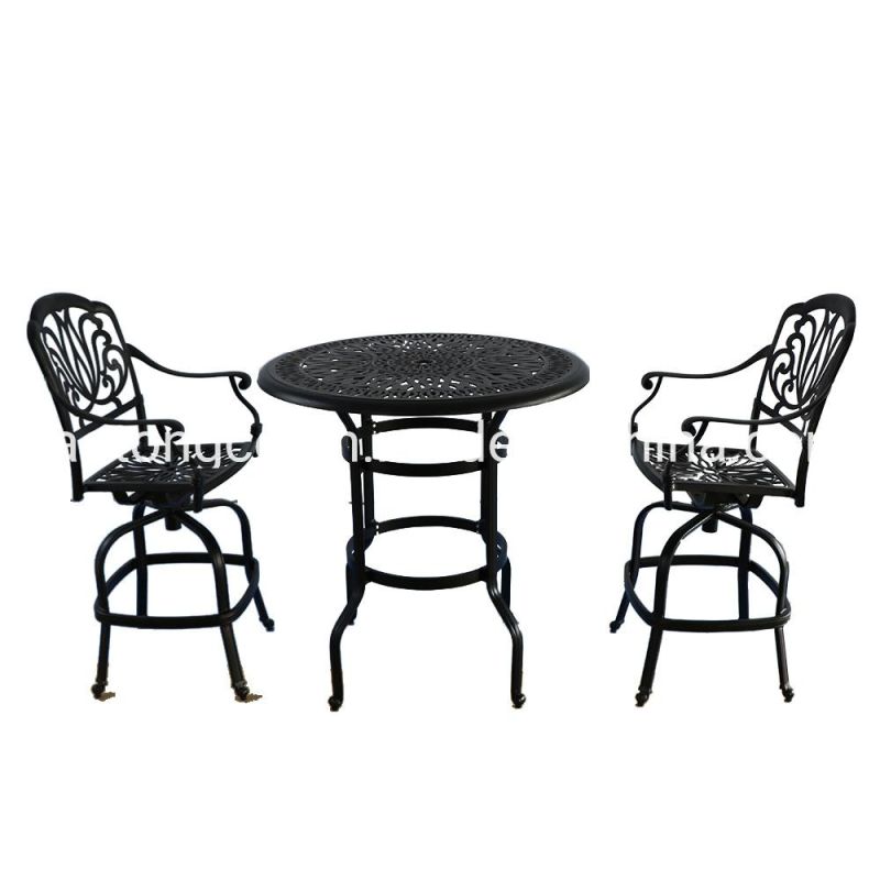 Cafe Garden Restaurant Chair Cast Aluminum Outdoor Furniture
