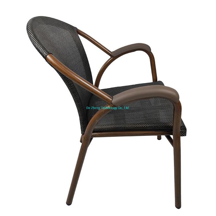 2020 Waterproof Mesh Ventilate Textilene Outdoor Leisure Dining Chair for Restaurant