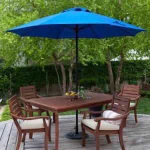 2021 Adjustable Summer Sun Shade Blue Umbrella Patio Umbrella with Tilt and Crank
