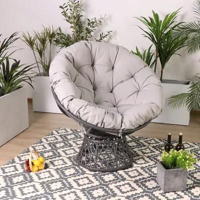 China Outdoor Rock Customized Chair on Sale Rattan OEM Leisure Garden Wicker Swivel Chair