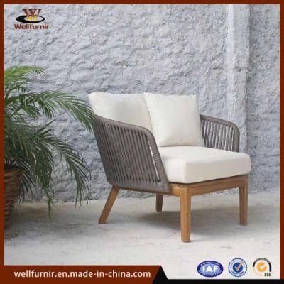 Hotel Aluminum Rope Wooden Leisure Patio Outdoor Furniture (Wf-0609)