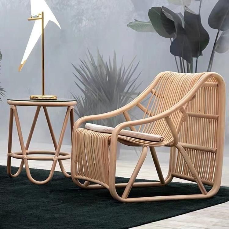 Japanese Living Room Courtyard Rattan Ins Balcony Homestay Leisure Wicker Rattan Chair