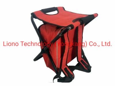 Cooler Red Backpack Chair 600d Polyester Cover