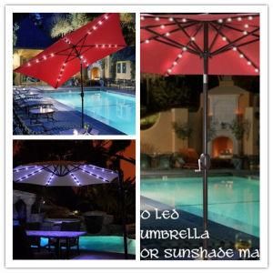 2 * 3 M LED The Sun Bring Light Aluminum Alloy with Shook His Head Parasol