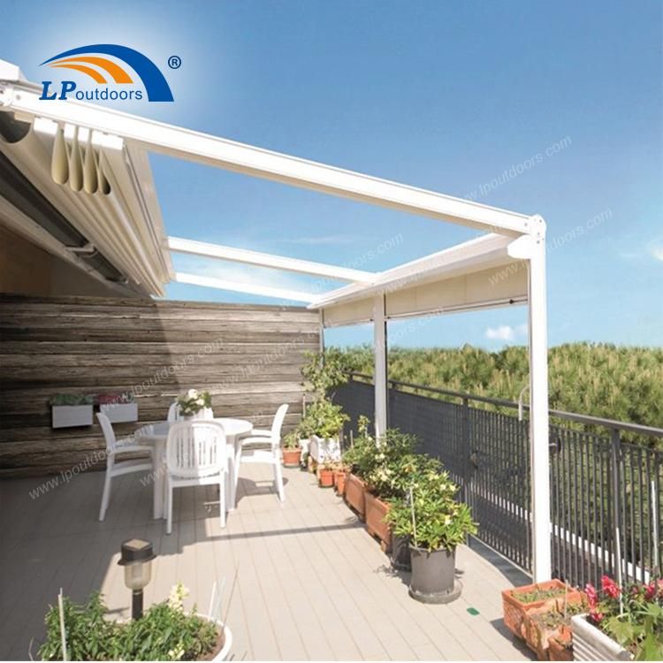 Balcony Retractable Automatic Pergola Leisure Home Stay Private Space Structure Canopy