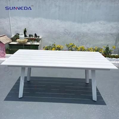 Outdoor All Weather Villa Dining Table with Plastic Wood Tabletop