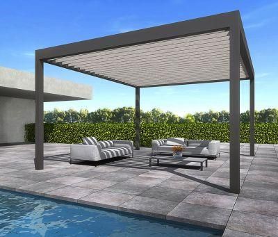 Rotatable Louver Roof Electric Aluminum Pergola Garden Gazebo