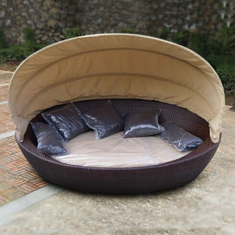 Modern Outdoor Sofa Bed Comfortable Rattan Day Bed