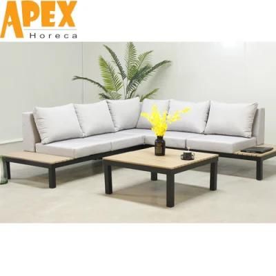 Wholesale Aluminum Waterproof Fabric Balcony Garden Furniture Luxury Sofa Set