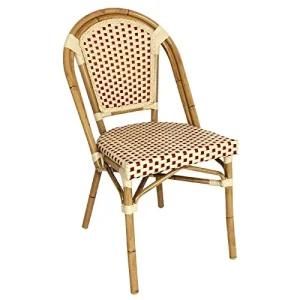Outdoor French Bamboo Look Cafe Chair Bistro Rattan Chairs Wicker Chair
