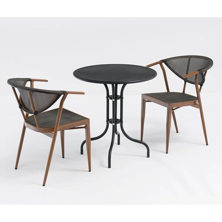 Modern Outdoor Furniture Set Grey and Black Color All Weather Resistant