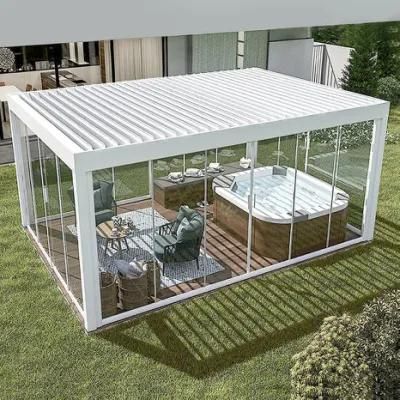 Motorized Free Standing Adjustable Blades Aluminum Gazebo