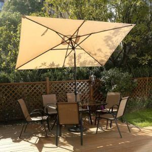 Rectangular Patio Umbrella Outdoor UV Resistant Square Umbrellas Parasol with Tilt