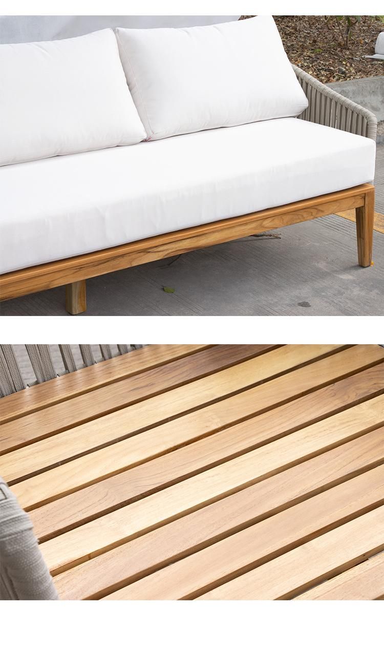 Metal Modern Darwin China Lounge Wood Teak Modular Set Outdoor Sofa New