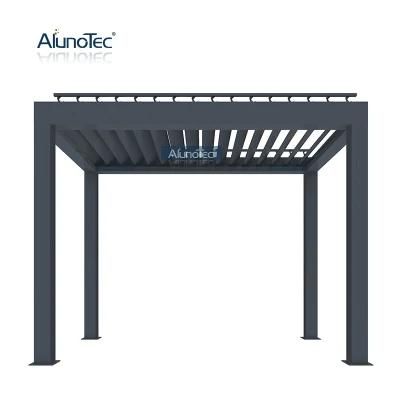 Aluminum OEM AlunoTec Solid Plywood Box Packing Automatic Electric Roof Shutter Pergola