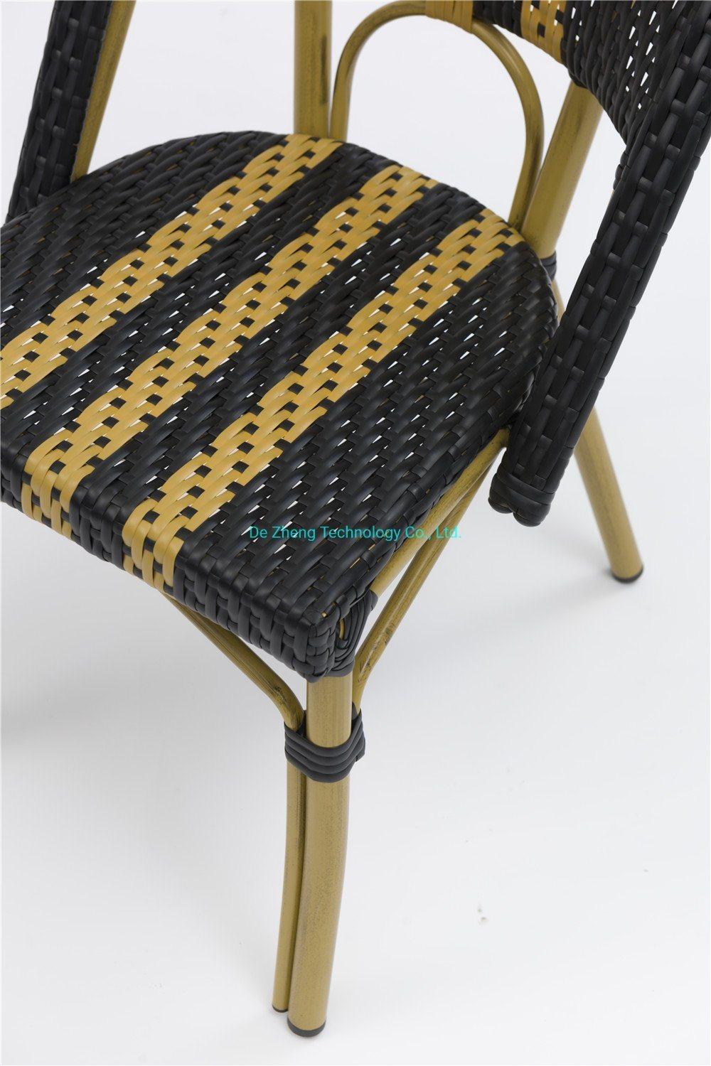 New Rattan Chair Wicker Chair Antique Cane Garden Balcony Bistro Stackable Set Modern French Space Saving Multipurpose Furniture
