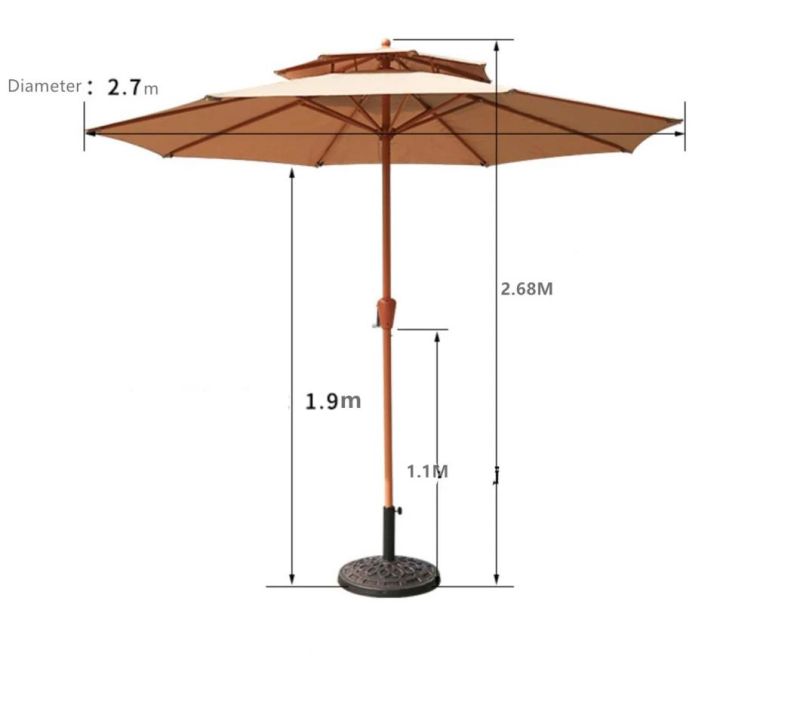 Outdoor Garden Parasol Patio Sun Cantileve Umbrella Beach Unbrella