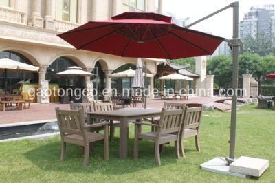 Outdoor Leisure Garden Patio Hanging Sun Beach Umbrella with Strip Lights Automatic or Manually