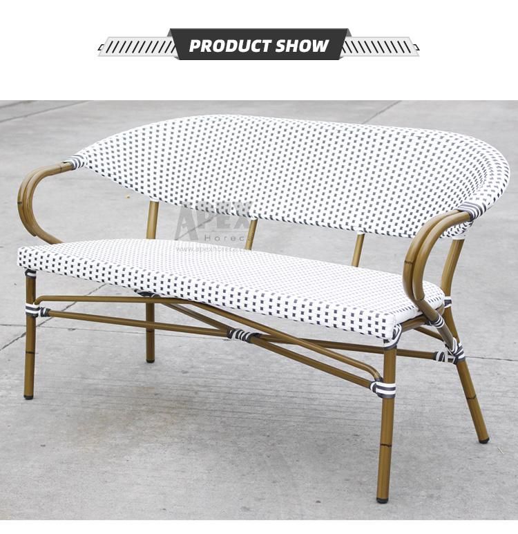 Garden Loveseat Rattan Bistro Bench Outdoor Rattan Chair