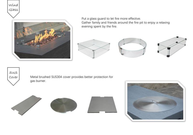 Patio Heaters Garden Fire Pits Tables 55000BTU Cement Propane Fire Pits