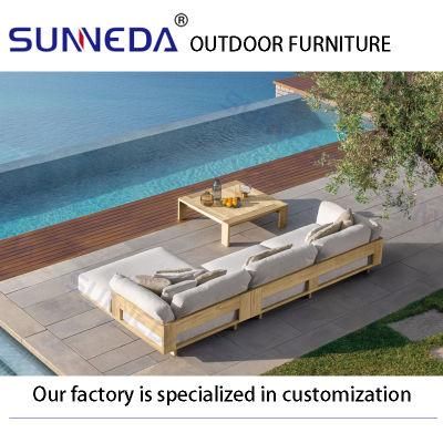 Outdoor Villa Acrylic Cushion Courtyard Leisure Sofa with Aluminum Table