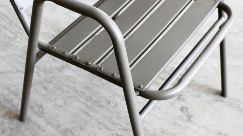 Outdoor Aluminum Dining Stackable Hotel Restaurant Chair