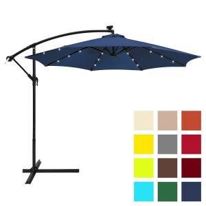 Waterproof Shanghai Parasol Umbrella with LED Lights, Airvent and 2.7m Sizes
