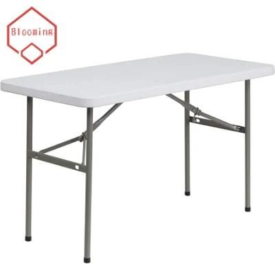 HDPE Blow Mould Plastic Adjustable Folding Table for Dining
