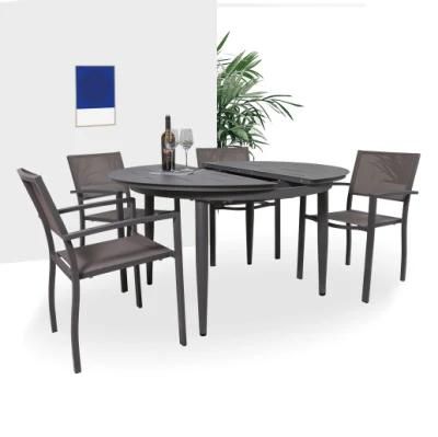 China Marble Garden Set 6 Seater Furniture Outdoor Patio Modern Stretch Dining Table