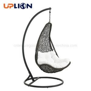 Uplion Garden Wicker Rattan Outdoor Patio Porch Lounge Swing Chair Set with Stand