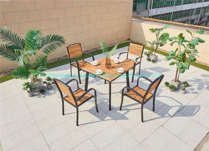 Balcony New Aluminum Metal Furniture Design Luxury Outdoor Dining Sets Garden Furniture Patio Chair Set