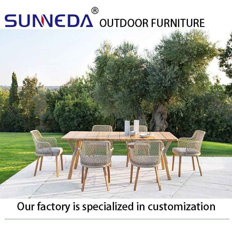 Hot Sale Outside Teak Garden Patio Picnic Furniture Dining Outdoor Table and Chair