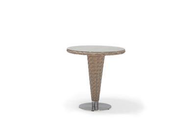 Outdoor Round Rattan Tempered Glass Table