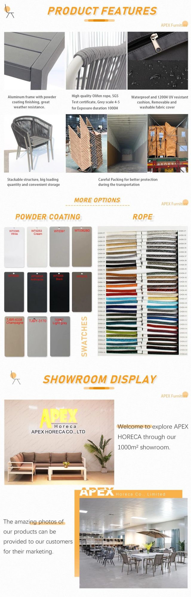 High Quality Aluminum Frame Home Furniture Outdoor Waterproof Portable Chair