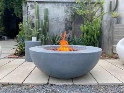 Round Cement Outdoor Garden Propane Grill BBQ Patio Fire Gas Fire Pit Fire Bowl